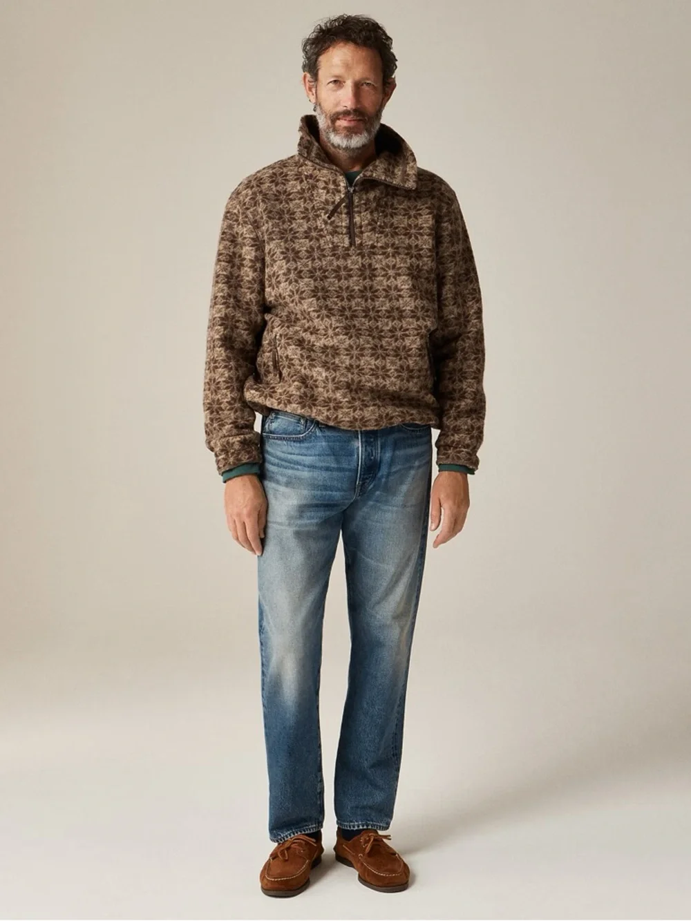 J. CREW Wool-blend sherpa fleece quarter-zip pullover Size S‎ NWT $298 CO180